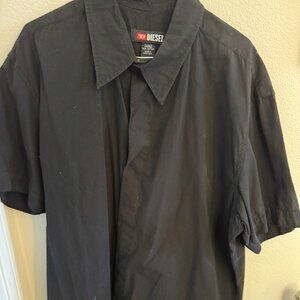 Diesel black short-sleeved men's shirt